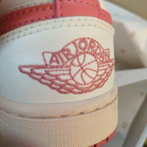 Used Jordan pink and white trainers low top